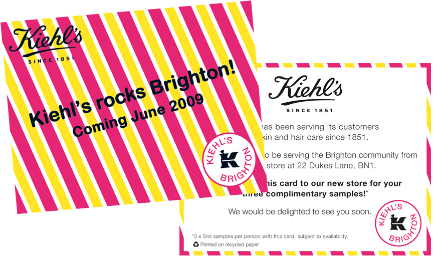 Kielhs New Store Launch - Handout Card