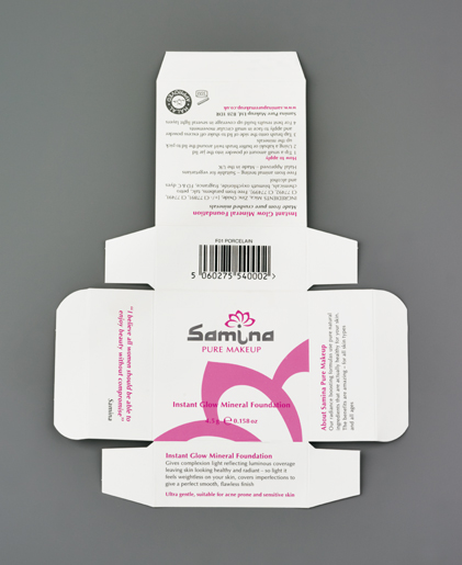 Samina Pure Makeup - Foundation Packaging